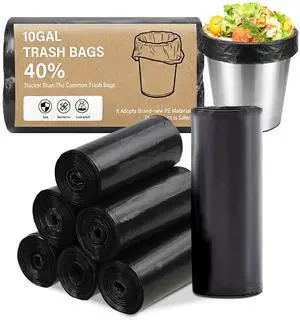 Trash Bags, 10 Gallon Small Trash Bags 40 Count Bathroom Trash Bag Flat-top Small Garbage Black Trash Bag Suitable for Bathroom, Home, Office Trash Bags, 10 Gallon Small Trash Bags 40 Count Bathroom Trash Bag Flat-top Small Garbage Black Trash Bag Suitable for Bathroom, Home, Office