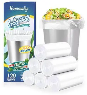 1.6 Gallon 120 pcs (Fit 1.3-1.6 Gal)Small Clear Trash Bags, Strong 1.3 Gallon1.5 Gallon 1.6 gallons Garbage Bags, Bathroom Trash Can Bin Liners, Mini Bags for Office, Waste Basket Liner,Fit 5-6 Liters 1.6 Gallon 120 pcs (Fit 1.3-1.6 Gal)Small Clear Trash Bags, Strong 1.3 Gallon1.5 Gallon 1.6 gallons Garbage Bags, Bathroom Trash Can Bin Liners, Mini Bags for Office, Waste Basket Liner,Fit 5-6 Liters