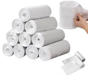 Mini Trash Bags, 0.5 Gal, 300 Counts, White Mini Trash Bags, 0.5 Gal, 300 Counts, White