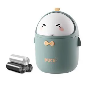 Cute Desktop Trash Can Wastebasket with 90 Trash Bags, Creative Mini Countertop Garbage Can with Lid, Small Plastic Storage Bin for Home Kitchen Dressing Office Kids Bedroom(Green) Cute Desktop Trash Can Wastebasket with 90 Trash Bags, Creative Mini Countertop Garbage Can with Lid, Small Plastic Storage Bin for Home Kitchen Dressing Office Kids Bedroom(Green)