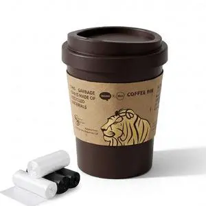 Mini Desktop Trash Can for Desk with Swing Lid and 120 Trash Bags, Small table Top Plastic Waste Bin for Desk, Creative Countertop Trash Can Wastebasket for Coffee Table, Vanity, Office (Brown) Mini Desktop Trash Can for Desk with Swing Lid and 120 Trash Bags, Small table Top Plastic Waste Bin for Desk, Creative Countertop Trash Can Wastebasket for Coffee Table, Vanity, Office (Brown)