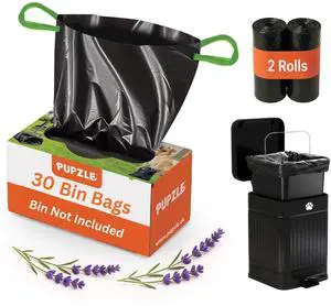 Dog Poop Bin Liners Compatible with CEROELDA and Pupzle and AnimoGoods Dog Poop Bin, 1.3 Gal Trash Can Liners for Small Square Trash Can, Durable, Leakproof, 30 Count Dog Poop Bin Liners Compatible with CEROELDA and Pupzle and AnimoGoods Dog Poop Bin, 1.3 Gal Trash Can Liners for Small Square Trash Can, Durable, Leakproof, 30 Count