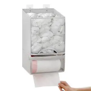 Bag Saver - Extra Large 2 in 1 Plastic Bag Holder Storage, Durable Mesh Grocery Hanging Trash Dispenser Roll Organizer for Home Kitchen/Bathroom/Laundry, Multi-purpose for Daily (Light Grey) Bag Saver - Extra Large 2 in 1 Plastic Bag Holder Storage, Durable Mesh Grocery Hanging Trash Dispenser Roll Organizer for Home Kitchen/Bathroom/Laundry, Multi-purpose for Daily (Light Grey)