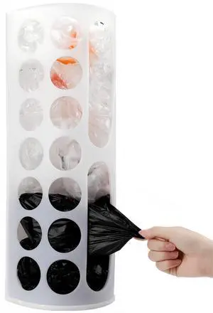 Plastic Bag Holder for Grocery BagsLarge Capacity Plastic Bag Dispenser, Multiple Grocery Bag Storage Organizer, Wall Mount Kitchen Trash Bag Holder(White,1 pack) Plastic Bag Holder for Grocery BagsLarge Capacity Plastic Bag Dispenser, Multiple Grocery Bag Storage Organizer, Wall Mount Kitchen Trash Bag Holder(White,1 pack)