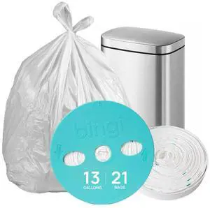 Trash Bag Dispenser Welcome Kit, Refillable Garbage Bag Roll Holder with 21 Tall Kitchen Liners, Compact Storage for 13 Gallon Kitchen Bins, Space-Saving Inside-Bin Storage Trash Bag Dispenser Welcome Kit, Refillable Garbage Bag Roll Holder with 21 Tall Kitchen Liners, Compact Storage for 13 Gallon Kitchen Bins, Space-Saving Inside-Bin Storage