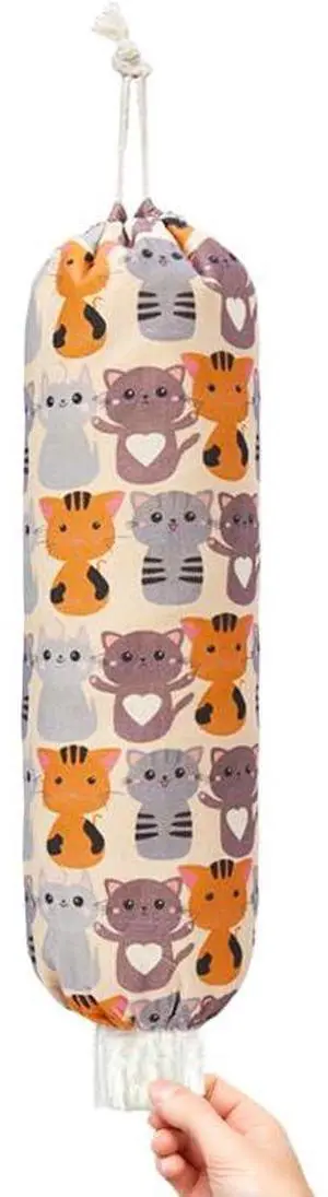 Plastic Bag Holder, Cute Grocery Bag Holder for Plastic Bags, Wall Mount Bags Dispenser for Home Kitchen Decor (Cat) Plastic Bag Holder, Cute Grocery Bag Holder for Plastic Bags, Wall Mount Bags Dispenser for Home Kitchen Decor (Cat)