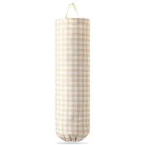 Gingham Plastic Bag Holder, Wall Mount Grocery Bag Storage Organizer, Hanging Buffalo Check Plaid Trash Bags Dispenser for Farmhouse Home Kitchen Pantry Laundry Room Decor(Milkshake Tan) Gingham Plastic Bag Holder, Wall Mount Grocery Bag Storage Organizer, Hanging Buffalo Check Plaid Trash Bags Dispenser for Farmhouse Home Kitchen Pantry Laundry Room Decor(Milkshake Tan)