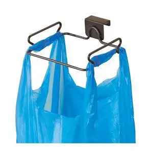 InterDesign Classico Over Cabinet Plastic Bag Holder Storage Organizer for Kitchen, Bronze InterDesign Classico Over Cabinet Plastic Bag Holder Storage Organizer for Kitchen, Bronze