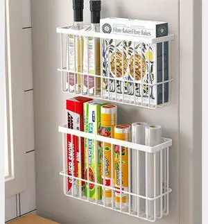 2 Piece Kitchen Cabinet Door Storage Box,Self Adhesive Wall Mounted Storage Boxes,Wardrobe/Bathroom/Refrigerator Small Items Organizer Storage Box (White) 2 Piece Kitchen Cabinet Door Storage Box,Self Adhesive Wall Mounted Storage Boxes,Wardrobe/Bathroom/Refrigerator Small Items Organizer Storage Box (White)