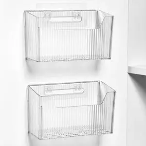 2 Pack Cabinet Door Organizer,Self Adhesive Lid Organizer Inside Cabinet Storage Boxes,Stackable Hanging Basket Bins Wall Mounted Shower Caddy Holder for Kitchen,Bathroom,Pantry(Clear White) 2 Pack Cabinet Door Organizer,Self Adhesive Lid Organizer Inside Cabinet Storage Boxes,Stackable Hanging Basket Bins Wall Mounted Shower Caddy Holder for Kitchen,Bathroom,Pantry(Clear White)