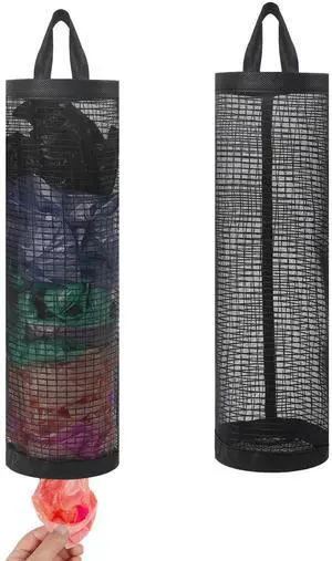 2 PCS Grocery Bag Holder, Mesh Grocery Plastic Bag Dispenser 2 PCS Grocery Bag Holder, Mesh Grocery Plastic Bag Dispenser