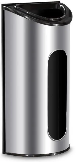 Wall-Mounted Stainless Steel Grocery Bag Holder & Dispenser, Space-Saving Plastic Bag Holder for Kitchen, Pantry or Cabinet, Reusable Plastic Bag Organizer, Silver Wall-Mounted Stainless Steel Grocery Bag Holder & Dispenser, Space-Saving Plastic Bag Holder for Kitchen, Pantry or Cabinet, Reusable Plastic Bag Organizer, Silver