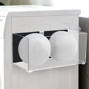 Magnetic Dryer Ball Holder for Laundry Room Organization, Clear Lint Bin with Adhesive Hook, Iron Dryer Ball Container Box for Laundry Room, Office, Bathroom & Craft Supplies, 1Pcs Magnetic Dryer Ball Holder for Laundry Room Organization, Clear Lint Bin with Adhesive Hook, Iron Dryer Ball Container Box for Laundry Room, Office, Bathroom & Craft Supplies, 1Pcs