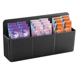 Magnetic Water Drink Packet Organizer, 3 Compartments Tea Bag Organizer Sugar Packet Holder for Pantry Cabinet Fridge, Kitchen Organizers and Storage, Magnetic Pencil Holder (Black) Magnetic Water Drink Packet Organizer, 3 Compartments Tea Bag Organizer Sugar Packet Holder for Pantry Cabinet Fridge, Kitchen Organizers and Storage, Magnetic Pencil Holder (Black)
