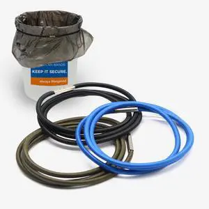 Trash Can Rubber Bands Fit 8 to 32 Gallon Cans, Garbage Elastic Bands for Kitchen/Office/Garage, Trash Bag Holder Straps Set of 3 in Black, Blue, and Green Trash Can Rubber Bands Fit 8 to 32 Gallon Cans, Garbage Elastic Bands for Kitchen/Office/Garage, Trash Bag Holder Straps Set of 3 in Black, Blue, and Green