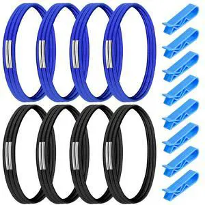 16 Pack Garbage Can Bands and Trash Bag Clips, 8Pcs Adjustable Large Trash Can Rubber Bands Fits Fits 8 to 32 Gallon Cans, 8Pcs Garbage Bin Clamp Anti-Slip Fixation Clip 16 Pack Garbage Can Bands and Trash Bag Clips, 8Pcs Adjustable Large Trash Can Rubber Bands Fits Fits 8 to 32 Gallon Cans, 8Pcs Garbage Bin Clamp Anti-Slip Fixation Clip
