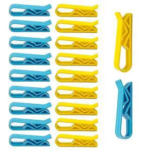 20Pcs Plastic Kitchen Garbage Bin Clip Set, Anti-Slip Fixation Clamp for Trash Cans and Garbage Bags (Blue and Yellow) 20Pcs Plastic Kitchen Garbage Bin Clip Set, Anti-Slip Fixation Clamp for Trash Cans and Garbage Bags (Blue and Yellow)