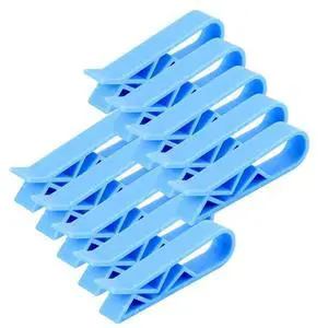 10Pcs Blue Plastic Kitchen Garbage Bin ClipSet of Bag Clips Anti-Slip Fixation Clamp for Trash Cans and Garbage Bins Janitorial Sanitation Supplies 10Pcs Blue Plastic Kitchen Garbage Bin ClipSet of Bag Clips Anti-Slip Fixation Clamp for Trash Cans and Garbage Bins Janitorial Sanitation Supplies