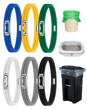 Garbage Can Bands Cord Lord Design Adjustable Large Trash Can Rubber Bands Fits 8-33 Gallon Trash Cans Multifunction Bands Litter Box Bands for Kitchen Tables Picnic Party Garbage Can Bands Cord Lord Design Adjustable Large Trash Can Rubber Bands Fits 8-33 Gallon Trash Cans Multifunction Bands Litter Box Bands for Kitchen Tables Picnic Party