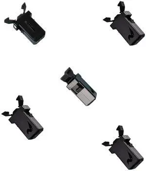 Trash Can Plastic Lock, Black, 5pcs Trash Can Plastic Lock, Black, 5pcs