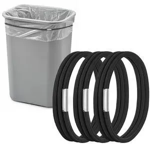 Garbage Can Bands Fits 13 to 30 Gallon Trash Cans, 3 Pack Durable Trash Can Bag Holder Bands with Strong Elasticity, Homewares Litter Box Bands Good for Home Office School, Trash Can Bands Set, Black Garbage Can Bands Fits 13 to 30 Gallon Trash Cans, 3 Pack Durable Trash Can Bag Holder Bands with Strong Elasticity, Homewares Litter Box Bands Good for Home Office School, Trash Can Bands Set, Black