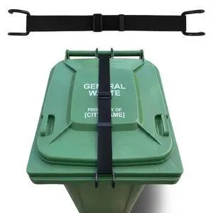 Heavy Duty Bear & Raccoon Proof Trash Can Lock - Metal Hook Heavy Duty Bear & Raccoon Proof Trash Can Lock - Metal Hook