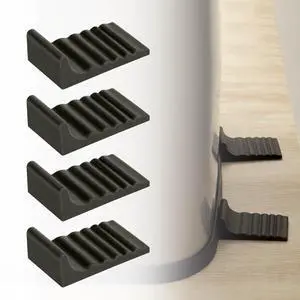 Trash Can Wall Protector and Stop Moving Backward, 4 Pcs Silicon Trash Can Bumper, Wall Spacer Garbage Bin for Round & Square Waste Baskets, No Drill Kitchen & Office Floor and Wall Guard, Black Trash Can Wall Protector and Stop Moving Backward, 4 Pcs Silicon Trash Can Bumper, Wall Spacer Garbage Bin for Round & Square Waste Baskets, No Drill Kitchen & Office Floor and Wall Guard, Black