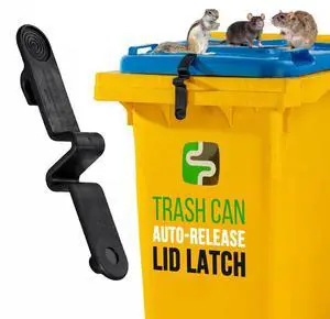 Push Clip Trash Can Locks, Easy to Install, Durable Trash Can Lock for Cart Lid Security, 28-96 Gallon Garbage Can Lock for Outdoor, Auto Release Mechanism, Wind-Resistant - 1PC Strap Push Clip Trash Can Locks, Easy to Install, Durable Trash Can Lock for Cart Lid Security, 28-96 Gallon Garbage Can Lock for Outdoor, Auto Release Mechanism, Wind-Resistant - 1PC Strap