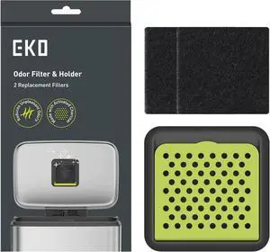 Activated Charcoal Odor Filter Kit 2-Pack Strong Odor Absorber and Deodorizer with Filter Case for Trash Cans Activated Charcoal Odor Filter Kit 2-Pack Strong Odor Absorber and Deodorizer with Filter Case for Trash Cans