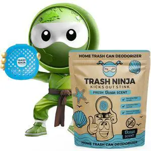 Trash Can Deodorizer Stick-On Air Freshener with Activated Charcoal and Fresh Ocean Scent for Kitchen, Bathroom, Fridge, Dumpster, and Trash Compactor Smell Removal Trash Can Deodorizer Stick-On Air Freshener with Activated Charcoal and Fresh Ocean Scent for Kitchen, Bathroom, Fridge, Dumpster, and Trash Compactor Smell Removal