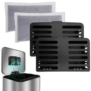 Trash Can Deodorizer Kit Stick-On Activated Carbon Odor Eliminator Trash Can Deodorizer Kit Stick-On Activated Carbon Odor Eliminator