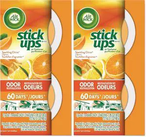 Stick Ups Air Freshener, Sparkling Citrus | 2 Count | Pack of 2 Stick Ups Air Freshener, Sparkling Citrus | 2 Count | Pack of 2