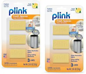 Fresh Spaces Garbage Odor Eliminators, Fresh Lemon Scent 3 count, Pack of 2 Fresh Spaces Garbage Odor Eliminators, Fresh Lemon Scent 3 count, Pack of 2