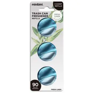 Minibini Trash Can Deodorizer and Odor Eliminator, Garbage Can Air Freshener and Odor Control Up to 30 Days, Refill Pack Minibini Trash Can Deodorizer and Odor Eliminator, Garbage Can Air Freshener and Odor Control Up to 30 Days, Refill Pack