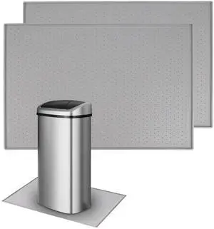 2Pcs Trash Can Mat,Non-Slip Particles to Prevent Trash Can Movement and Protect Floors, Waterproof with Raised Edges to Prevent Spills, Ideal for Kitchen, Living Room, Bedroom(11.8"x18.9") 2Pcs Trash Can Mat,Non-Slip Particles to Prevent Trash Can Movement and Protect Floors, Waterproof with Raised Edges to Prevent Spills, Ideal for Kitchen, Living Room, Bedroom(11.8"x18.9")