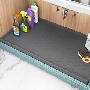 34" x 22" Under Sink Mats for Kitchen Waterproof, Leak-Proof Silicone Mat Sink Protector and Cabinet Liner, Kitchen Essentials Organizer and Storage, Boot or Shoe Tray, Pet Feeding Mat 34" x 22" Under Sink Mats for Kitchen Waterproof, Leak-Proof Silicone Mat Sink Protector and Cabinet Liner, Kitchen Essentials Organizer and Storage, Boot or Shoe Tray, Pet Feeding Mat
