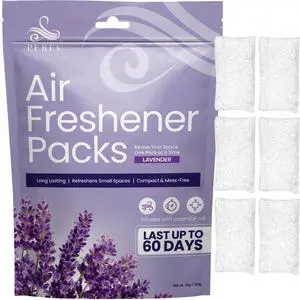 Lavender Odor Eliminator Pack of 6 | Long Lasting Odor Absorber for Home, Wardrobe, Shoes & Small Spaces | Scented Smell Absorber for Drawers, Trash Cans & Closet | Daily Use Lavender Packs by Perfa Lavender Odor Eliminator Pack of 6 | Long Lasting Odor Absorber for Home, Wardrobe, Shoes & Small Spaces | Scented Smell Absorber for Drawers, Trash Cans & Closet | Daily Use Lavender Packs by Perfa