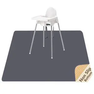 Splat Mat for Under High Chair/Arts/Crafts, Washable Spill Mat Waterproof Anti-Slip Floor Protector Splash Mat, Messy Mat and Table Cloth Splat Mat for Under High Chair/Arts/Crafts, Washable Spill Mat Waterproof Anti-Slip Floor Protector Splash Mat, Messy Mat and Table Cloth