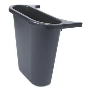 Plastic Resin Deskside Wastebasket/Recycling Side Saddle Basket, Black, For Home/Office/Under Desk Plastic Resin Deskside Wastebasket/Recycling Side Saddle Basket, Black, For Home/Office/Under Desk