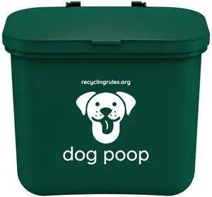 Small Hanging Wastebasket for Dog Poop in Green (Holds 7-14 Bags) Small Hanging Wastebasket for Dog Poop in Green (Holds 7-14 Bags)