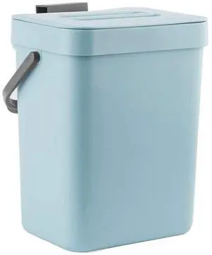 Compost Bin Kitchen, Small Compost Bin for Kitchen, Countertop Compost Bucket with Lid, Odorless Hanging Trash Can for RV/Office/Dog, Mini Food Waste Bin for Countertop, 3L/0.8 Gal, Blue Compost Bin Kitchen, Small Compost Bin for Kitchen, Countertop Compost Bucket with Lid, Odorless Hanging Trash Can for RV/Office/Dog, Mini Food Waste Bin for Countertop, 3L/0.8 Gal, Blue