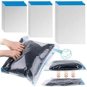 10 PCS Compression Bags for Travel Essentials, 3 Sizes Space Saver Bags, No Vacuum or Pump Needed, Roll Up Vacuum Packing for Clothing Storage, Cruise Accessories, Luggage & Home Organizers 10 PCS Compression Bags for Travel Essentials, 3 Sizes Space Saver Bags, No Vacuum or Pump Needed, Roll Up Vacuum Packing for Clothing Storage, Cruise Accessories, Luggage & Home Organizers