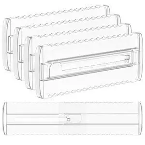 4 Pack 4" High Drawer Dividers for Clothes, 10.2"-16.5" Expandable Dresser Drawer Organizers, Adjustable Plastic Clear Drawer Separators for Kitchen, Baby Clothing, Socks, Underwear, Bedroom 4 Pack 4" High Drawer Dividers for Clothes, 10.2"-16.5" Expandable Dresser Drawer Organizers, Adjustable Plastic Clear Drawer Separators for Kitchen, Baby Clothing, Socks, Underwear, Bedroom