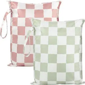 Wet Dry Bags Water Resistant - 2 Pack Reusable Waterproof Wet Dry Bag for Swimsuits & Baby Clothes - Leakproof Storage Pouch Bag for Travel & Baby Diaper - Travel Laundry Daycare Bags Wet Dry Bags Water Resistant - 2 Pack Reusable Waterproof Wet Dry Bag for Swimsuits & Baby Clothes - Leakproof Storage Pouch Bag for Travel & Baby Diaper - Travel Laundry Daycare Bags