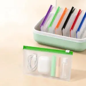 Waterproof Travel Organizer Set 14 Reusable Zipper Storage Pouches with Compact Carrying Case, Leak-Resistant Organizer for Daily Supplements & Small Essentials (Green) Waterproof Travel Organizer Set 14 Reusable Zipper Storage Pouches with Compact Carrying Case, Leak-Resistant Organizer for Daily Supplements & Small Essentials (Green)