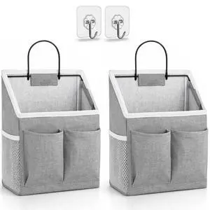 2pcs Wall Hanging Storage Bag, Wall Hanging Baskets for Organizing as Over the Door Organizer, Wall File Organizer, Rv Storage and Organization. For Bedroom, Office, Camper (Gray-Upgraded) 2pcs Wall Hanging Storage Bag, Wall Hanging Baskets for Organizing as Over the Door Organizer, Wall File Organizer, Rv Storage and Organization. For Bedroom, Office, Camper (Gray-Upgraded)