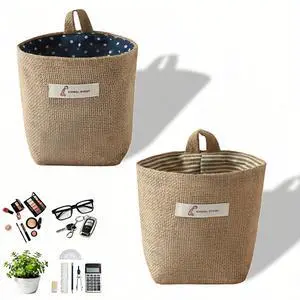 Machine Washable Hemp Cotton Hanging Organizer for Door, Wall & Bedside. Space Saving Storage Pockets, Heavy Duty 15lb Anti-Slip Design for Home & Office (Blue dot) Machine Washable Hemp Cotton Hanging Organizer for Door, Wall & Bedside. Space Saving Storage Pockets, Heavy Duty 15lb Anti-Slip Design for Home & Office (Blue dot)