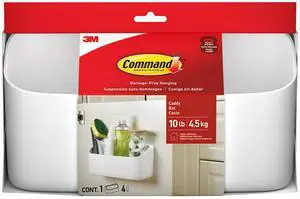 10 Lb Large Organizing Caddy with 4 Strips, 9.91" x 3.38" x 5.15", Heavyweight Damage-Free Hanging for Organizing Cleaning Supplies, Closet, and Pantry 10 Lb Large Organizing Caddy with 4 Strips, 9.91" x 3.38" x 5.15", Heavyweight Damage-Free Hanging for Organizing Cleaning Supplies, Closet, and Pantry