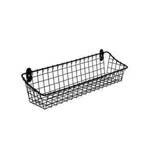 Medium Wire Wall Basket Matte Black Rustic Wall Bin, Vintage Wire Basket Wall Mount Hanging Caddy for Kitchen Organization, Wall Mount Storage for Pantry Bathroom Kitchen Medium Wire Wall Basket Matte Black Rustic Wall Bin, Vintage Wire Basket Wall Mount Hanging Caddy for Kitchen Organization, Wall Mount Storage for Pantry Bathroom Kitchen
