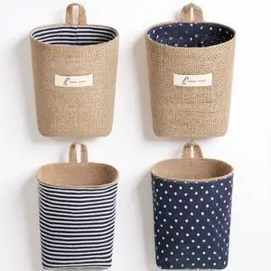 2 Pack Hanging Basket for Door Jute Hanging Wall Storage Baskets, Small Linen Wall Organizer for Keys, Wallets, Plants, Boho Decor with Hooks 2 Pack Hanging Basket for Door Jute Hanging Wall Storage Baskets, Small Linen Wall Organizer for Keys, Wallets, Plants, Boho Decor with Hooks